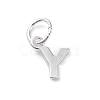 925 Sterling Silver Letter Charms STER-C012-01S-Y-1