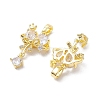 Brass Micro Pave Clear Cubic Zirconia Pendants KK-K360-10G-2