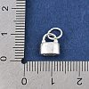 925 Sterling Silver Micro Pave Clear Cubic Zirconia Lock Charms STER-K183-04S-3
