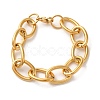 Ion Plating(IP) 304 Stainless Steel Cable Chain Bracelets BJEW-L673-020G-1