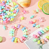200Pcs Rubberized Style Acrylic Beads SACR-FH0001-15-5