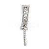 Brass Micro Pave Clear Cubic Zirconia Twister Peg Bails Pendants LS-KK-L219-03-1