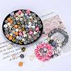 Colorful Pattern Printed Silicone Focal Beads SI-JX0022A-12-3