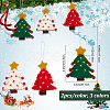 6Pcs 3 Colors Christmas Tree with Star Felt Fabric Pendant Decoration HJEW-CP0001-10-2