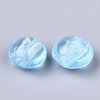 Handmade Silver Foil Lampwork Glass Beads SLF12MMY-1L-2