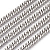 Tarnish Resistant 201 Stainless Steel Cuban Link Chains CHS-L017-17D-1