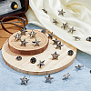 SUPERFINDINGS 24Pcs Alloy Star Lapel Pin Brooches JEWB-FH0001-37B-5