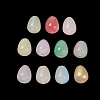 Opaque Spray Painted Glass Beads GLAA-D006-09-2