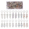 20Pcs 10 Style Natural Chip Gemstone Keychain KEYC-KS0001-05-1