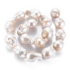 Natural Baroque Pearl Keshi Pearl Beads Strands PEAR-S019-04B-3