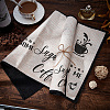 Coffee Theme Cotton and Linen Cup Mats AJEW-WH0201-017-5