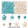 130Pcs 8 Styles Dyed Synthetic Turquoise Beads G-FS0005-69-3