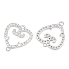 Brass Micro Pave Clear Cubic Zirconia Connector Charms CU-CBA7BFE-03G-P-2