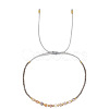 Mother's Day Glass Seed Bead & Natural Gemstone Braided Bead Bracelets for Women SK3516-16-1