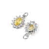 SHEGRACE Brass Micro Pave Cubic Zirconia Pendants XGRQ2O689-446C-P-2