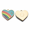 Alloy Enamel Pendants ENAM-T011-108C-NR-3