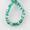Electroplate Glass Beads Strands X-EGLA-R030-8x8mm-11-2