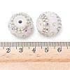 Bling Resin Rhinestone Flower Beads OACR-D310-01P-F-2