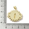 Brass Pave Shell Pendants KK-I708-16Q-G-3