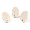 Ash Wood Stud Earring Findings EJEW-N017-011-01-1