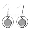 Hollow Stainless Steel Earring Hooks EJEW-CJC0001-17-1
