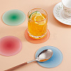 4Pcs 4 Colors Gradient Color Acrylic Cup Mats AJEW-GO0001-04-4