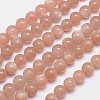 Natural Sunstone Beads Strands G-M262-8mm-06-1