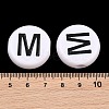 Opaque White Acrylic European Beads AC-CBA3BDD-01M-3