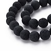 Synthetic Lava Rock Beads Strands G-TD001-03-3