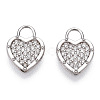 Rhodium Plated 925 Sterling Silver Micro Pave Cubic Zirconia Charms STER-T004-66P-2