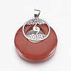 Natural Red Jasper Pendants KK-F751-B04-2