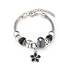 European Style Zinc Alloy Enamel & 201 Stainless Steel & Plastic & Rhinestone Charm Bracelets FS-WG22A2C-02-1