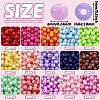 15 Colors Opaque Acrylic Beads MACR-TA0001-69-3