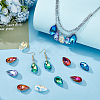 AHADERMAKER 30pcs 5 colors Glass Rhinestone Pendants EGLA-GA0001-09-4