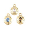 Brass Micro Pave Cubic Zirconia Pendants KK-Z151-16G-1
