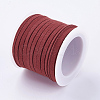 3x1.5mm Red Flat Faux Suede Cord X-LW-R003-22-3