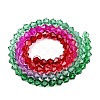 Gradient Color Baking Paint Glass Bead Strands DGLA-A039-T2mm-A010-2
