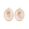 Brass Birth Floral Pendants KK-S364-293-1