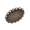 Brass Lace Edge Bezel Cups KK-E185-AB-NF-2
