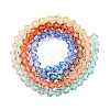 Gradient Color Baking Paint Glass Bead Strands DGLA-A039-T6mm-A014-2