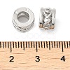 Rack Plating Brass Cubic Zirconia Hollow Column European Beads KK-Z033-25P-3