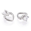 Rhodium Plated 925 Sterling Silver Micro Pave Cubic Zirconia Charms STER-T004-55P-3