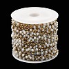 Rondelle Glass Beaded Link Chains CHS-G028-07G-01-4