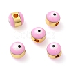 Brass Enamel Beads KK-E048-02G-2