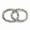 Natural Labradorite Beaded Stretch Bracelets G-T104-29-1