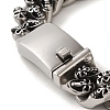 304 Stainless Steel Skull Cuban Link Chain Bracelets for Women Men BJEW-Q341-06E-AS-3