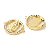 Rack Plating Brass Cubic Zirconia Virgin Mary Connector Charm KK-C084-01D-G-2