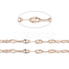 3.28 Feet Ion Plating(IP) 304 Stainless Steel Textured Dapped Chains X-CHS-D004-02RG-1