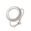 Non-Tarnish 304 Stainless Steel Open Cuff Ring Component LS-STAS-E180-09P-1