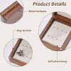 Wood Cuff-link Gift Storage Magnetic Boxes CON-WH0089-265B-4